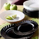 Столовый набор 19 предметов ТРИАНОН МОДЕН черно-белый Luminarc