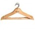 Набор вешалок прямых с антискользящей перекладиной 6шт цвет: натуральный Attribute