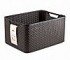 Curver Корзина L тёмно-коричневая RATTAN STYLE BOX 